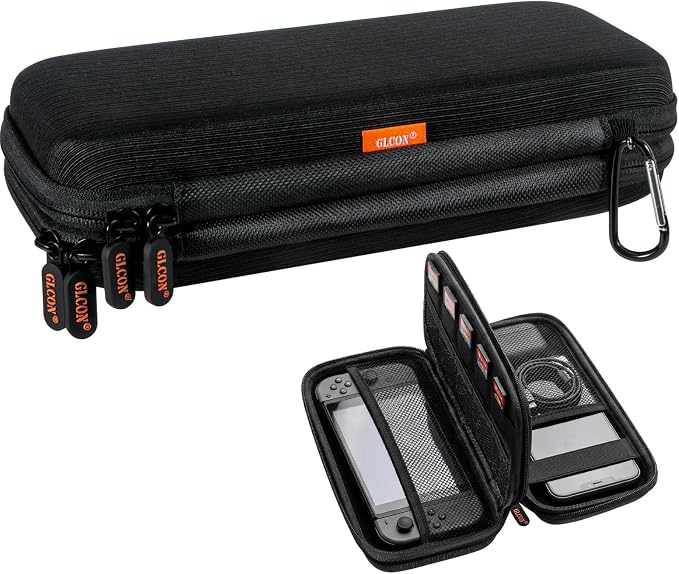 Double-Layer Hard Shell Electronics Organizer Travel Case | Shockproof Hard Shell Carrying Case,Portable Tech Accessories Zipper Bag for Cord, Cable, Charger, Phone, Power Bank & USB
