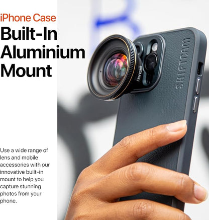 ShiftCam iPhone 14 Cases (Leather, iPhone 14 Pro) Dark Grey