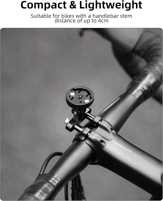 ROCKBROS Out-Front Bike Computer Mount - Aluminum Mini Mount Compatible with Garmin, Bryton, GoPro