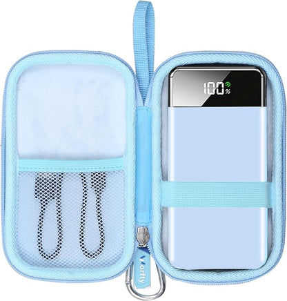 Hard Travel Case for SABANI for LOVELEDI for IAPOS for Pxwaxpy for OHOVIV for FOCHEW Portable Charger Power Bank, Storage Holder for Fast Charging Battery Protective Case (Blue)