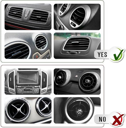 IFLASH Magnetic Mount, Aluminum Universal Air Vent Magnetic Car Mount Phone Holder, 360 Degree Rotation for Multi-Angle View, Cradle-Less Car Phone Mount Stand for Apple iPhone/Samsung Galaxy - Black