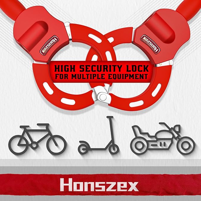Scooter Lock, Scooter Locks Anti Theft, 36.22inch Colorful Electric Scooter Handcuff Lock, Bike Locks High Security with Key, Accessories for E Scooter, E Bike