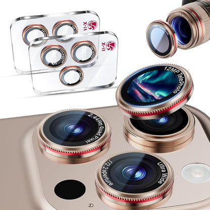 X-it 2-Pack Camera Lens Protector for iPhone 17/16/15/14 Pro Max&17/16/15/14 Pro, [Shatterproof & Impact Resistant] 9H High-Alumina Tempered Glass, Anti-Scratch, Dustproof, Strong Adsorption, Case Friendly, Ultra HD Clear