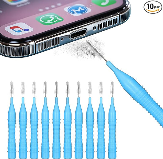 10Pcs Cell Phone Cleaning Kit, Multifunctional Mini Brushes Cleaner for 15 16 Pro Max Speaker and Receiver, Anti-Clogging Mini Cleaning Dust Remover Tools for Headphones Tablet Computer Camera