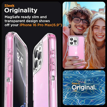 AICase for iPhone 16 Pro Max Case Clear 3 in 1 Heavy Duty Drop Protection Full Body Rugged Shockproof/Dust Proof 3-Layer Military Protective Tough Durable Cover for iPhone 16 Pro Max 6.9"_2