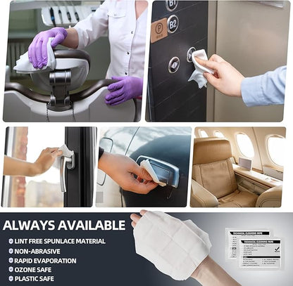 Technical Prep Pads Cleaning Wipes | Pre-Moistened Concentration Electronic Wipes Sheets, Surface Cleaning for Computers, Printer, Electronics, Industrial, Thermal Paste Remover (80PCS, 5"×6")