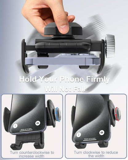 Gooseneck Phone Holder for Bike, [Flexible Arm] Motorcycle Phone Holder, Electric Bike Cell Phone Mount for iPhone 16 Pro Max/Plus, 15 Pro Max, Galaxy Series and More 4-7 inch Smartphones