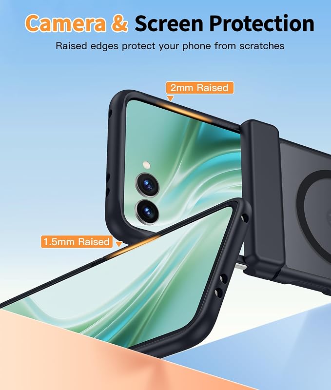 FNTCASE for Motorola Razr Ultra 2026/2025 Case, Fit for Magsafe, Black | Hinge Protection, Screen Protector, Magnetic Back,, 18FT Military Grade Drop Proof, Protective Phone Cover