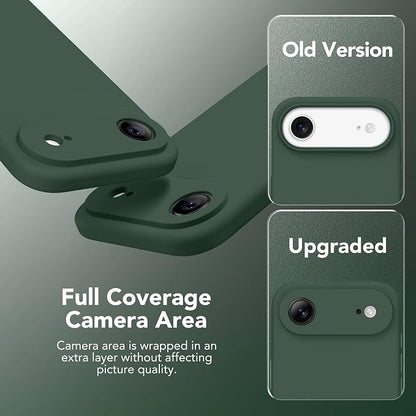 Magnetic for iPhone Air Case, Compatible with MagSafe, [Full Camera Protection][Screen Protector] Silicone Shockproof Protective Phone Case for iPhone 17 Air 6.5", Alpine Green