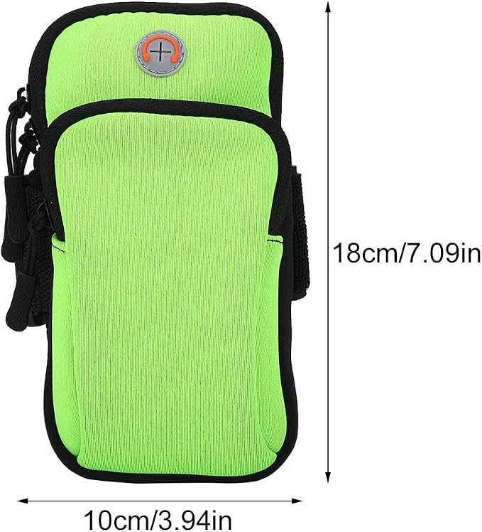 VGEBY Arm Pouch Outdoor Sport Running Jogging Exercise Armband Bag Wrist Pouch Phone Case Bag(Green) Sports Bag Supplies Wrist Phone Pouch Green Arm Pouch Green Arm Pouch