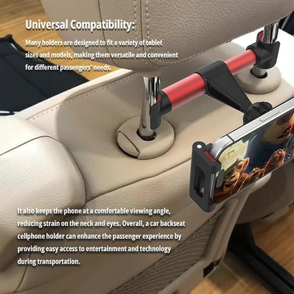 Car Backseat Headrest Tablet Holder Mount Cellphone Stand 360° Swivel Rotating Angle Compatible with ipad/Plus/pro/All 4.7-10.5" Cellphones and Tablet