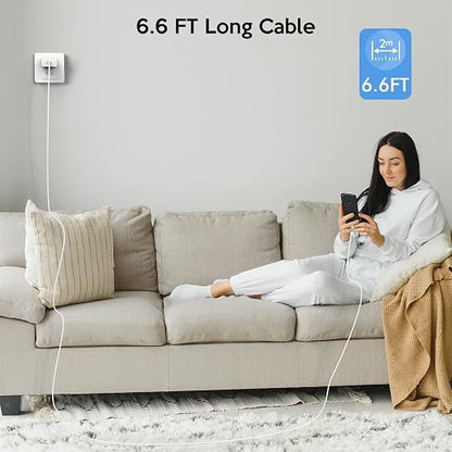 iPhone 17 16 Charger Fast Charging,20W Fast USB C Charger Block 3Pack USBC Type C Fast Charging 6FT Woven Charge Cable for Apple iPhone Air/17 Pro Max/16e/16 ProMax/16Plus/15 Pro/iPad Pro/Air/AirPods