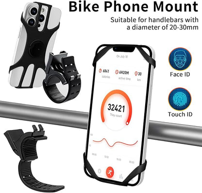 3in1 Running Sports Armband+Wristband+Bicycle Phone Holder,360° Rotation & Detachable Compatible with 4.5-7" Cellphone for iPhone 17/16/15/Pro/ProMax/14/13/mini/Pro Max/XS/XR