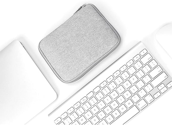 Electronics Organizer, Jelly Comb Electronic Accessories Case Portable Double Layer Cable Storage Bag for Cell Phone, Data Line, Power Bank, USB Flash Drive and More (Gray, Single layer/Small)