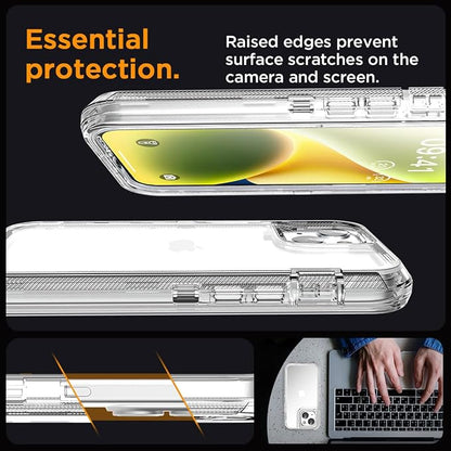 AICase for iPhone 16e/iPhone 13/iPhone 14 Case Clear 3 in 1 Heavy Duty Drop Protection Full Body Rugged Shockproof/Dust Proof 3-Layer Military Protective Tough Durable Cover for iPhone 16e/13/14 6.1"