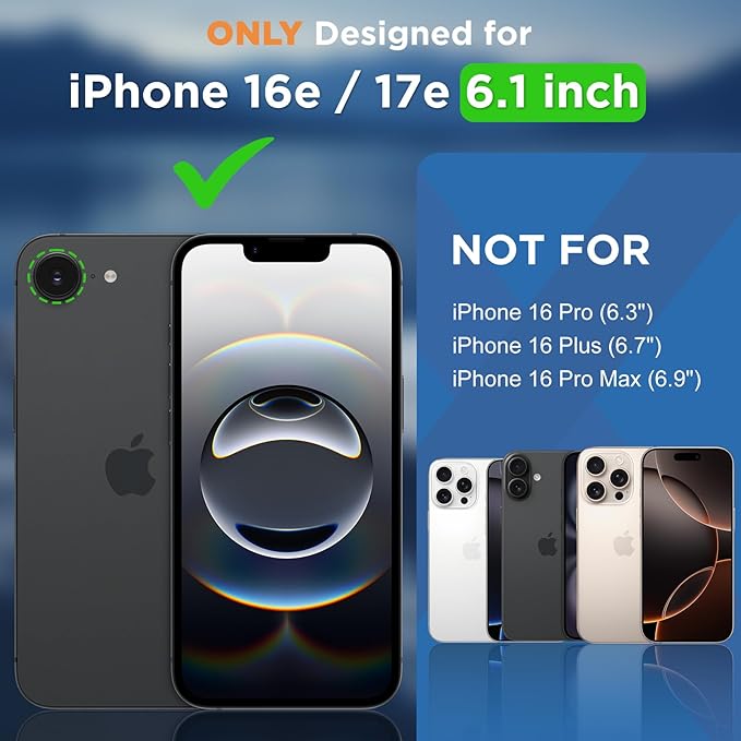 Beasyjoy for iPhone 16e Case/iPhone 17e Case Waterproof, Metal Heavy Duty Full Body Protective Case with Built-in Screen Protector, Military Grade Shockproof Cover for iPhone 16e/17e 6.1", Silver