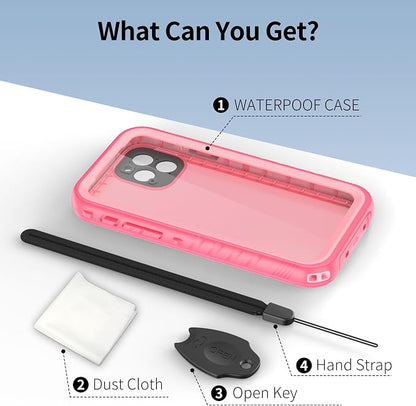 SPORTLINK for iPhone 11 Pro Waterproof Case, Full Body Underwater/Rugged/Heavy Duty Shockproof/Dustproof Case with Built-in Screen Protector for iPhone 11 Pro 5.8 Inch (Pink)
