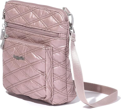 Baggallini Modern Pocket Crossbody Bag for Women, 8.5"x8.5" Handbag Purse with RFID, Lightweight Water-Resistant