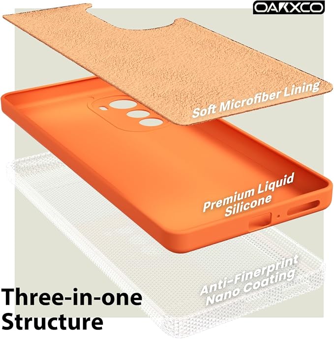 oakxco for Motorola Moto Edge Plus 2022/Edge Plus 5G UW 2022 Phone Case Liquid Silicone, Neon Bright Solid Color, Thin Slim Soft Rubber Gel Matte TPU Plain Simple Cover for Women Girl Cute, Orange