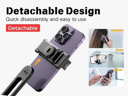 Selfie Stick Tripod, 52 Inch Extendable Travel Phone Tripod, FORGERAY C13 Bluetooth Remote Tripod with Umbrella Base for iPhone Android Vlog Selfie Recording