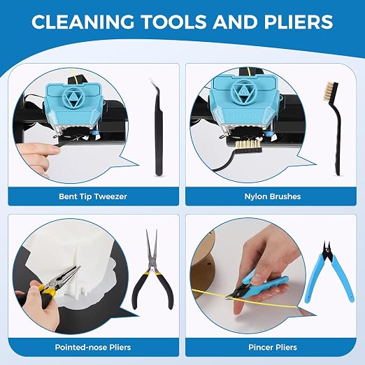 Sovol 3D Printer Tools Kit, 36 PCS 3D Printer Accessories with Deburring Tool, Digital Caliper, Art Knife Set, Removal Tools, Cutters, Pliers and Tools Storage Bag for Smoothing, Finishing, Craving