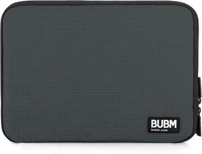 BUBM Double Layer Electronics Organizer, Travel Gadget Bag for Cables, Memory Cards, Flash Hard Drive and More, Fit for iPad or Tablet(up To 9.7")--Large, Gray | Travel Gadget Bag For Cables, Memory Cards, Flash Hard Drive and More, Fit For iPad or Tab...