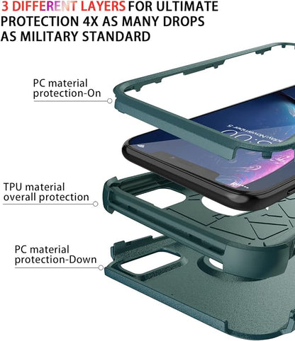 Diverbox for iPhone Xr Case [Shockproof] [Dropproof] [Dust-Proof],Heavy Duty Protection Phone Case Cover for Apple iPhone XR (Dark Green)