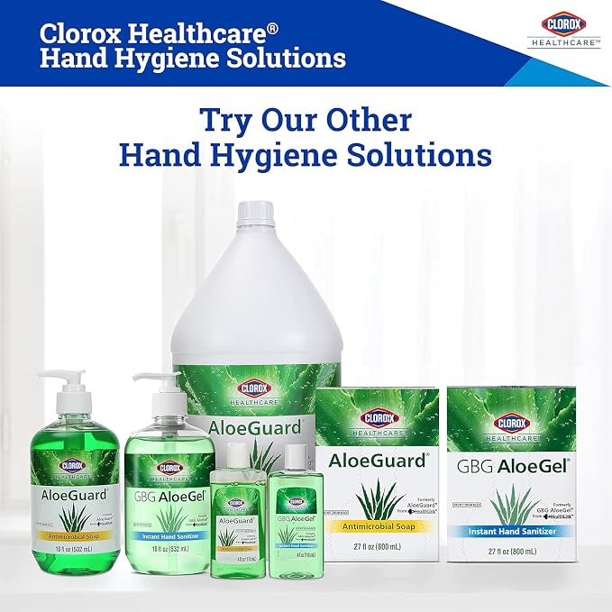Clorox Healthcare GBG AloeGel Hand Sanitizer Refill Bag in a Box - Moisturizing Hand Sanitizer Gel with Aloe Vera and Vitamin E - Soothes & Moisturizes - For Use With Dispenser, 27 Fl Oz - 12 Pack