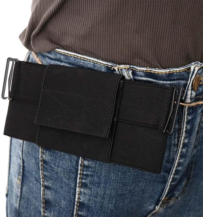 Leadigol Slim Running Phone Belt Bag, 18x9cm Waist Bag Money Belts Waist Pack Pouch Running Phone Holder Bag for Hiking Climbing Outdoor Women Men(17.5cm)