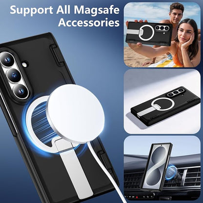 For Samsung Galaxy Z Fold 8 Ultra Case with Kickstand & Screen Protector | MagSafe-Compatible,Military Grade Drop Tested Non-Slip Slim Shockproof Case for Samsung Galaxy Z Fold 8 Ultra-Black