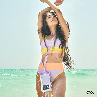 Case-Mate Soap Bubble IP68 Waterproof Phone Pouch - Floating Waterproof Phone Case w/Crossbody Lanyard - Cruise Ship Travel Essentials - Compatible w/All Devices - Touchscreen Friendly - Iridescent