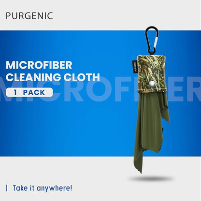 Microfiber Cloth & Glasses Wipes (1 Pack) Lens & Glasses Cleaning Cloth - Eyeglass Cleaner - Camera Lenses & Gadget Delicate Screens - Hunter Green