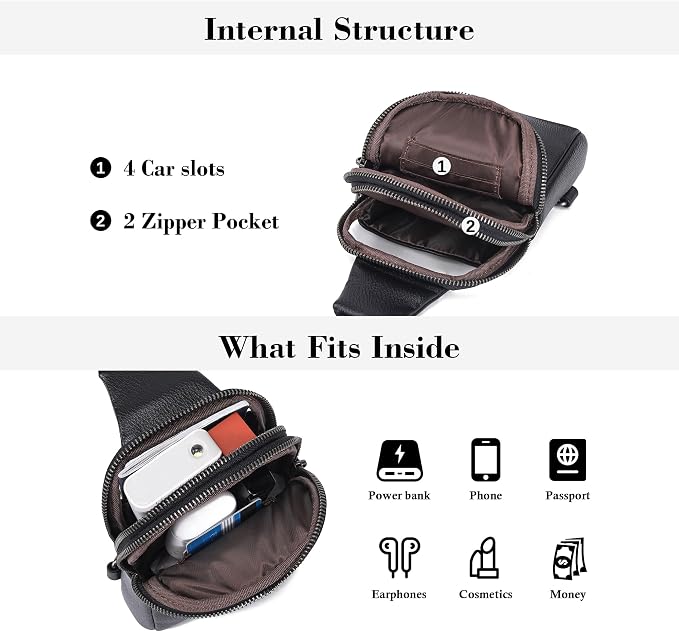 INICAT Sling Bag for Women Touchscreen Small Crossbody Cell Phone Purse Fanny Pack
