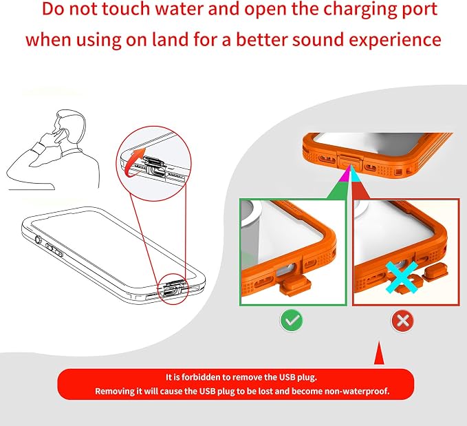 Omio for iPhone 17 Pro Max Waterproof Case Compatible with MagSafe, Magnetic Waterproof Full Body IP68 Underwater Case Built-in Screen Protector Military Grade Shockproof Cover for Men Women Orange