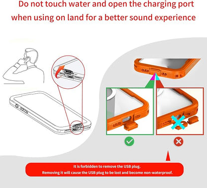 Omio for iPhone 17 Pro Max Waterproof Case Compatible with MagSafe, Magnetic Waterproof Full Body IP68 Underwater Case Built-in Screen Protector Military Grade Shockproof Cover for Men Women Orange