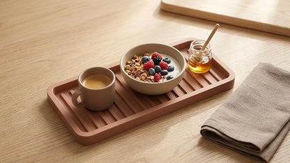 Happitasa Silicone Kitchen Sink Organizer Tray, Sponge Holder and Countertop Protector | Bathroom and Kitchen Soap Dish and Dispenser Tray (White, 9"x3.5", 5.6 Ounces)