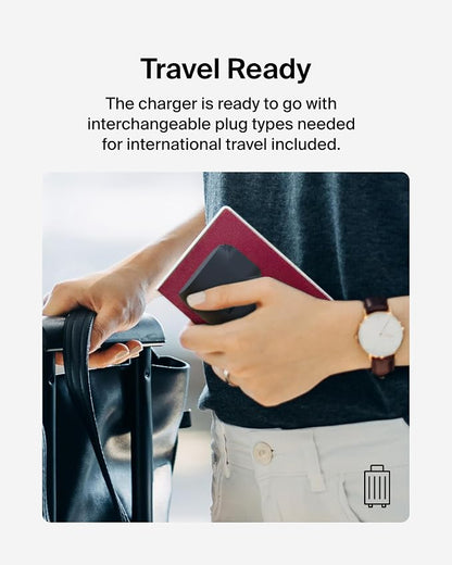 Belkin Hybrid Power Bank 5K + Wall Charger 25W - 2-in-1, Portable Battery w/USB-C Port & USB-A Port - Travel Essential - Apple iPhone 17, Air, Pro, Pro Max, AirPods, Apple Watch - Black