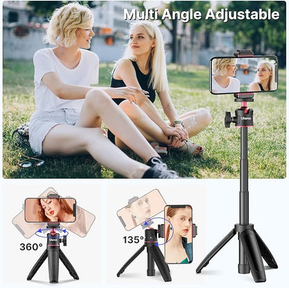 ULANZI MT-08 Extension Pole Tripod, Mini Selfie Stick Tripod Stand Handle Grip f Osmo Pocket3 Xtra Muse iPhone 17 11 Pro Max Smartphone Canon G7X Mark III Sony ZV-1 RX100 VII A6400 A6600 Cams Vlogging