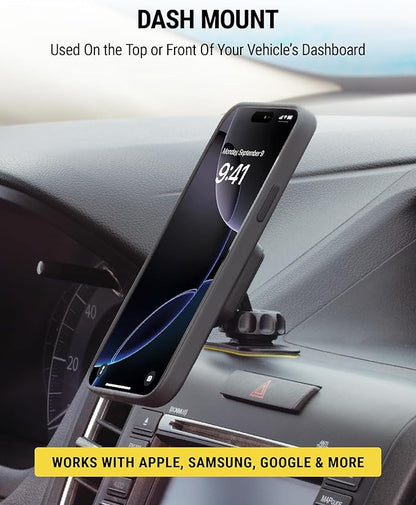 Scosche MAGDM-10KFLT MagicMount Magnetic Car Phone Mount for Dashboard, 360° Adjustable Magnet Head, Universal Cell Phone Holder for Car Compatible with iPhone Samsung & All Devices (Pack of 10)