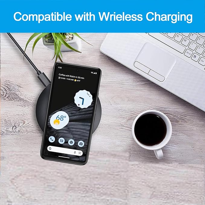 Battery Case for Pixel 7a, Upgraded 10000mAh Battery Pack Rechargeable Charger Case with Wireless Charging Compatible for Pixel 7a(6.1 inch) External Battery Charging Cover(Black)