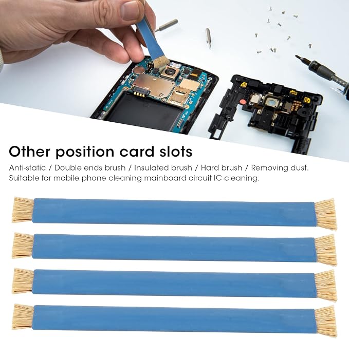 4pcs Flux Brush, 6.10in IC Cleaning Brush, Circuit Board Cleaner Brush for Mobile Phone Maintenance Motherboard Circuit IC Dust Removal