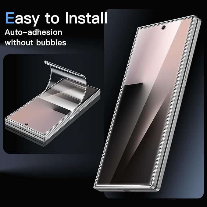 JETech Front Screen Protector for Samsung Galaxy Z Fold 7, 3-Pack | Full-Coverage PET Film, HD Clear, Case-Friendly Design