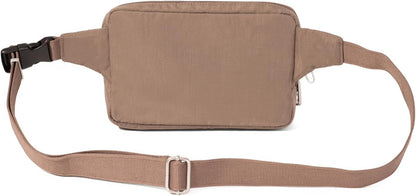 Baggallini Securtex Anti-theft Belt Bag 8.8"x5.5" Crossbody Fanny Pack for Women RFID Wallet Locking Zipper Travel Purse