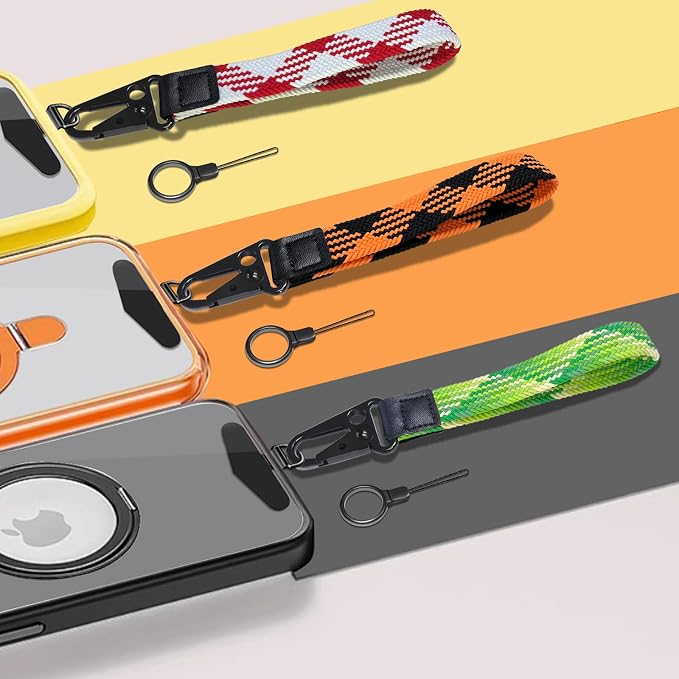 Stretchy Wristlet Keychain, Wrist Lanyard Strap Key Chain Holder to Hold Keys Wallet Phone ID Badge for Men Women