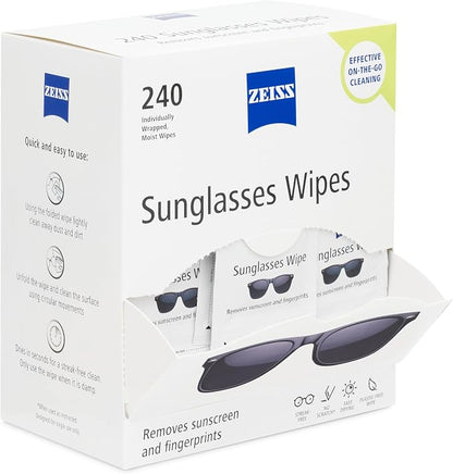 ZEISS Pre Moistened Sunglasses Cleaning Wipes 240 Count