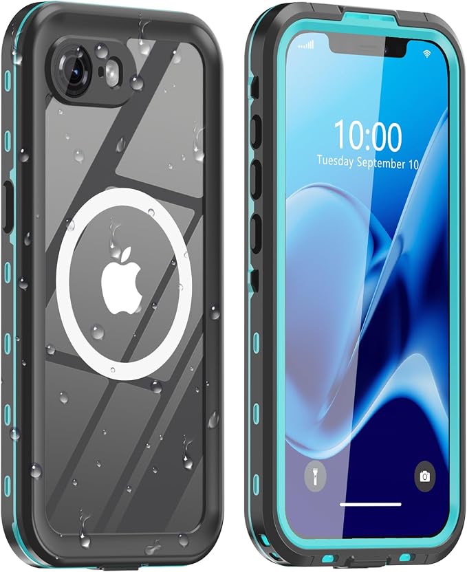 for iPhone 16e Case, Full Body Shockproof Cover with Screen Protector for iPhone 16e - Blue