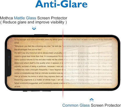 Mothca 2 Pack Matte Glass Screen Protector for iPhone 12 Pro/12 Anti-Glare & Anti-Fingerprint Tempered Glass Clear Film Case Friendly Bubble Free for iPhone 12/12 Pro 6.1-inch (2020)-Smooth as Silk