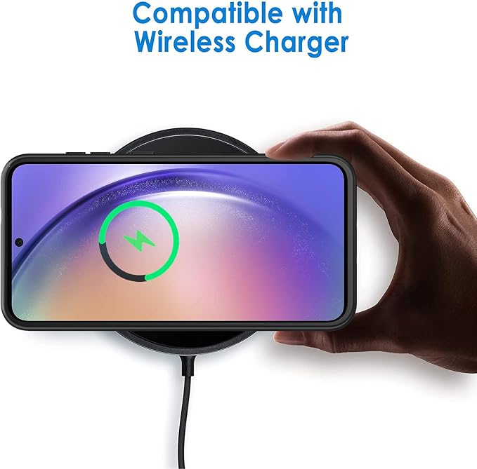 Battery Case for Galaxy A54, 12000mAh High Capacity Extended Portable Protective Charging Cover, Compatible with Galaxy A54 5G, Wireless Charging, Black