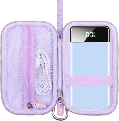 Hard Travel Case for SABANI LOVELEDI IAPOS Pxwaxpy OHOVIV FOCHEW Portable Charger Power Bank, Storage Holder for Fast Charging Battery Protective Case (Purple)