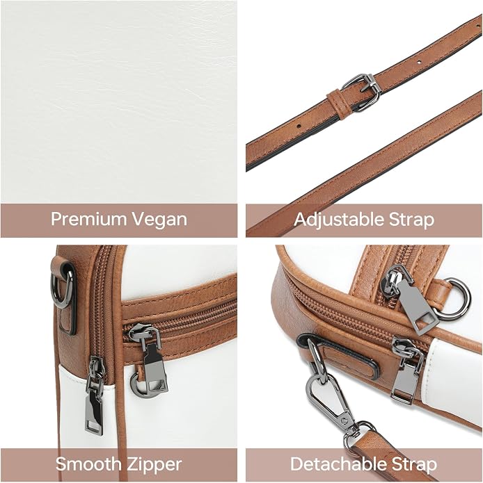 GEMIU Small Crossbody Bags for Women Trendy, Vegan Leather Cross Body Purse, Shoulder Cell Phone Purse with Built in Wallet